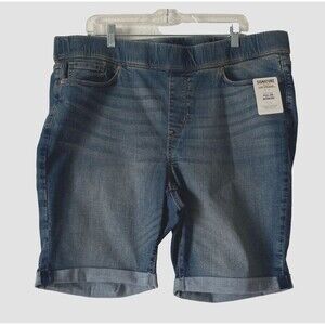 NWT LEVI'S STRAUSS Denim‎ Bermuda Pull on Size 20 Women's High Rise Inseam 9"